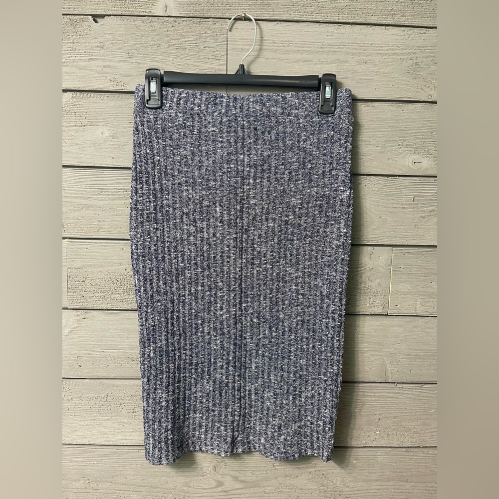 Cotton On Navy Blue Heathered Pencil Skirt Sz M Spring Summer Easter Beach Party